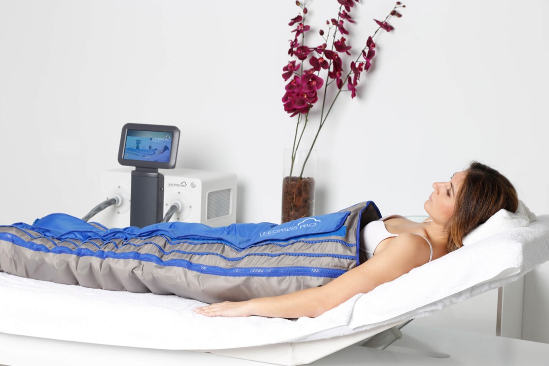 Sesión de presoterapia corporal